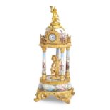 A late 19th/early 20th century Viennese Enamel Ormolu table clock