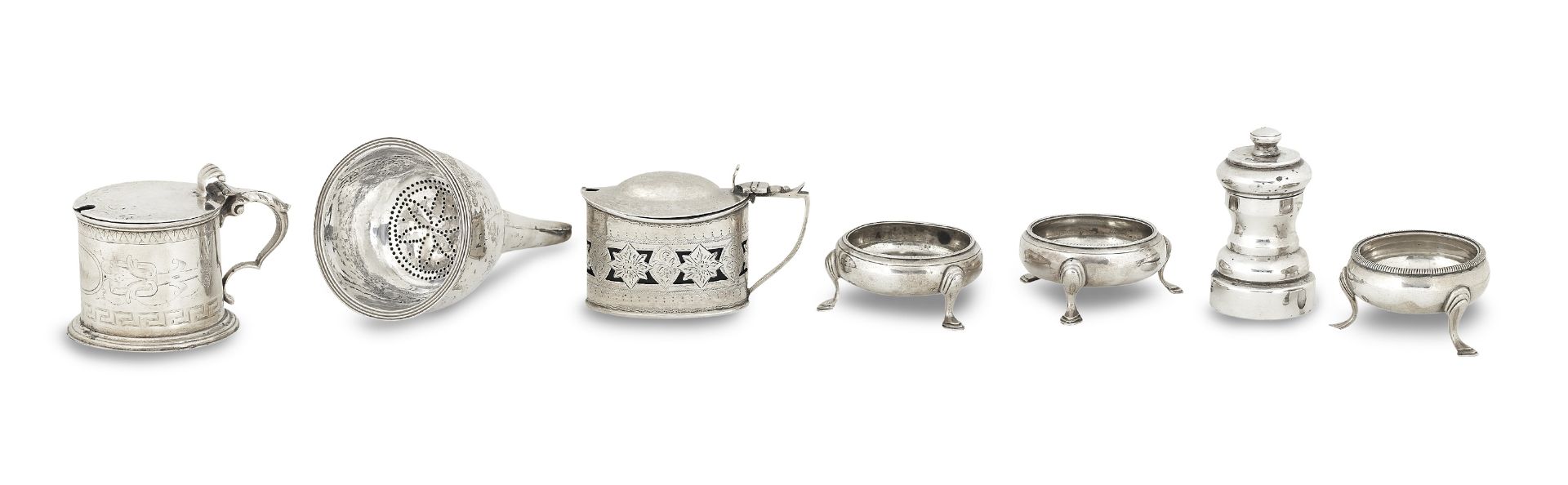 A small collection of table silver various makers and dates (7)