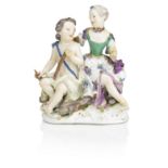 A Meissen figure group Mid 19th century