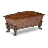 An oversized Regency mahogany cellaret