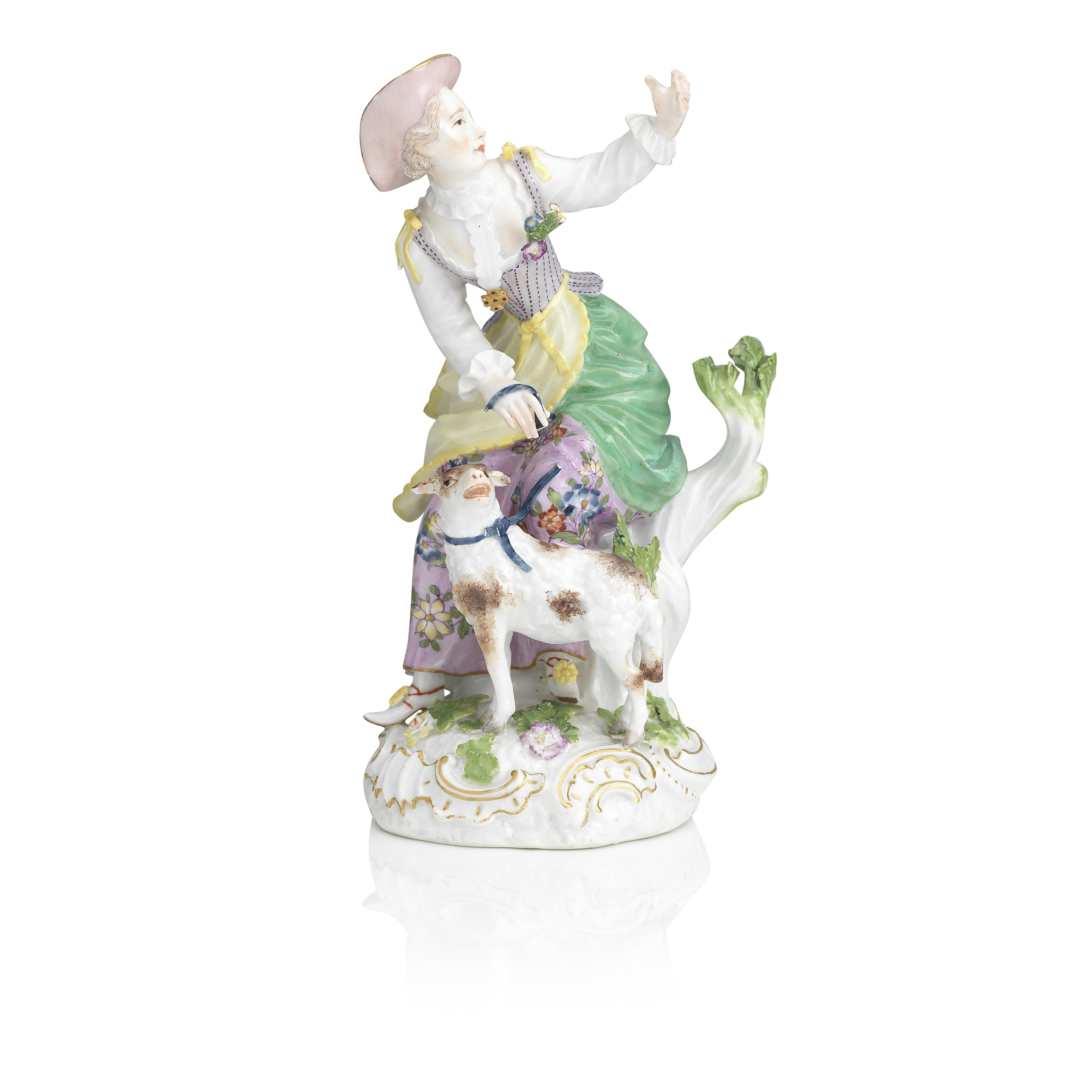 A Meissen figure of a shepherdess Circa 1770