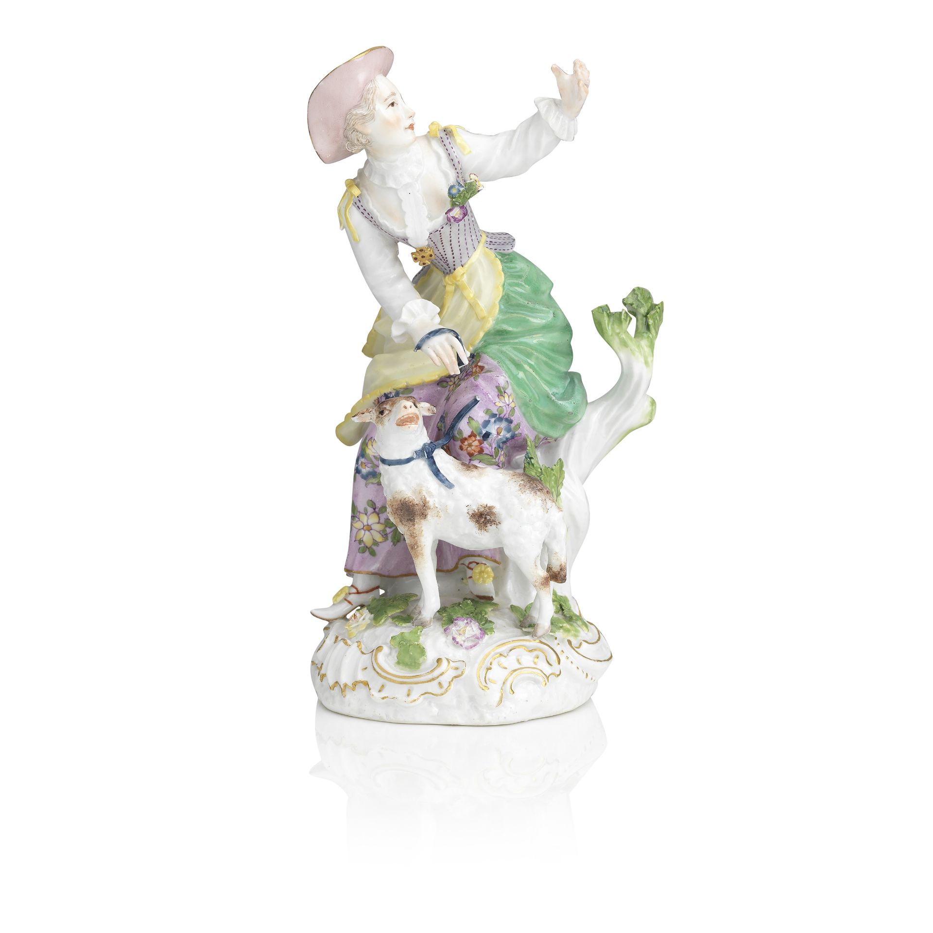 A Meissen figure of a shepherdess Circa 1770