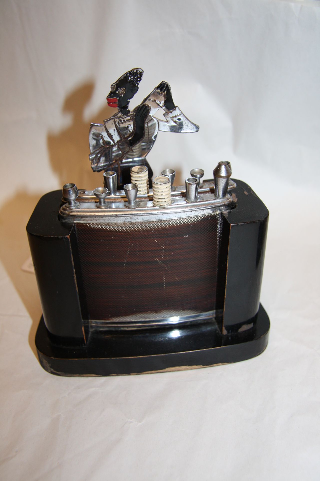 A Ronson Art deco novelty 'Bartender' strike table lighter and cigarette case (3) - Image 11 of 21