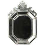 A Venetian style octagonal wall mirror, 20th century