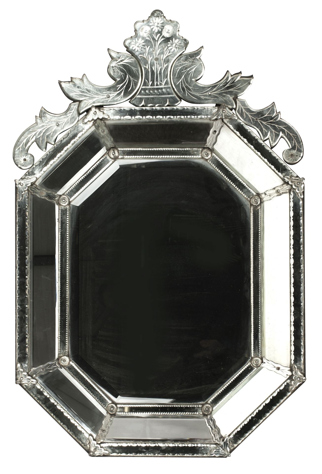 A Venetian style octagonal wall mirror, 20th century