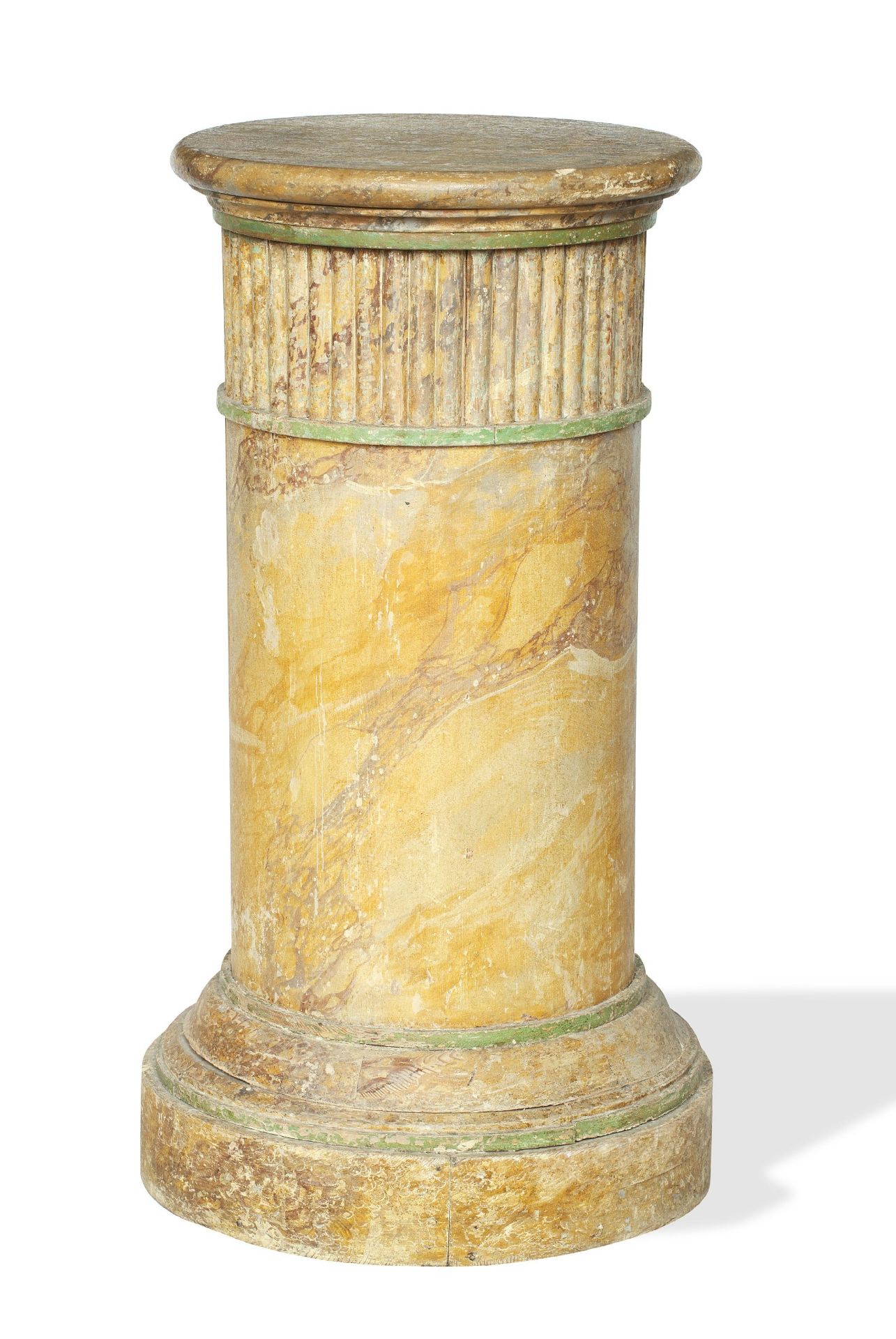 A faux marble pedestal, 20th century