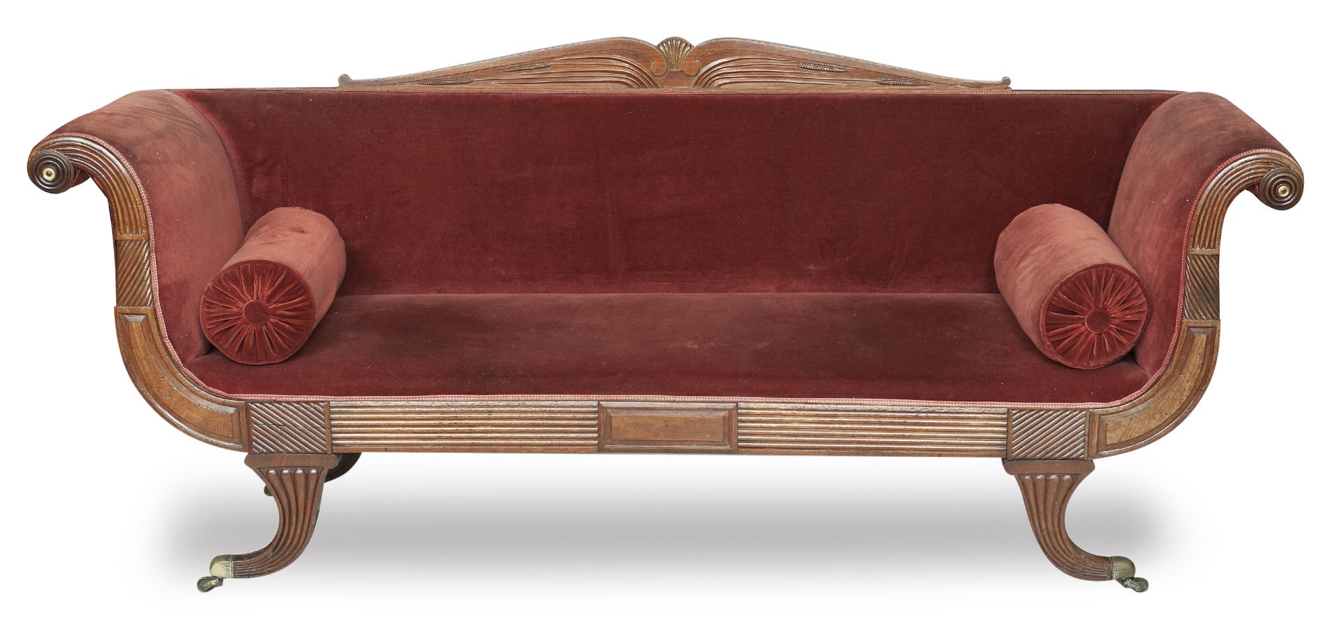 A Regency mahogany framed settee