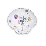 A Meissen shell shaped dish Mid 18th Century