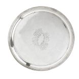 A German silver tray 800 standard, with makers mark of VA