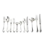 A composite canteen of Danish silver flatware first quarter 20th century, makers to include J.Svi...