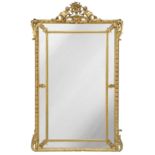 A late 19th century gilt framed wall mirror