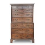 A George III mahogany chest on chest