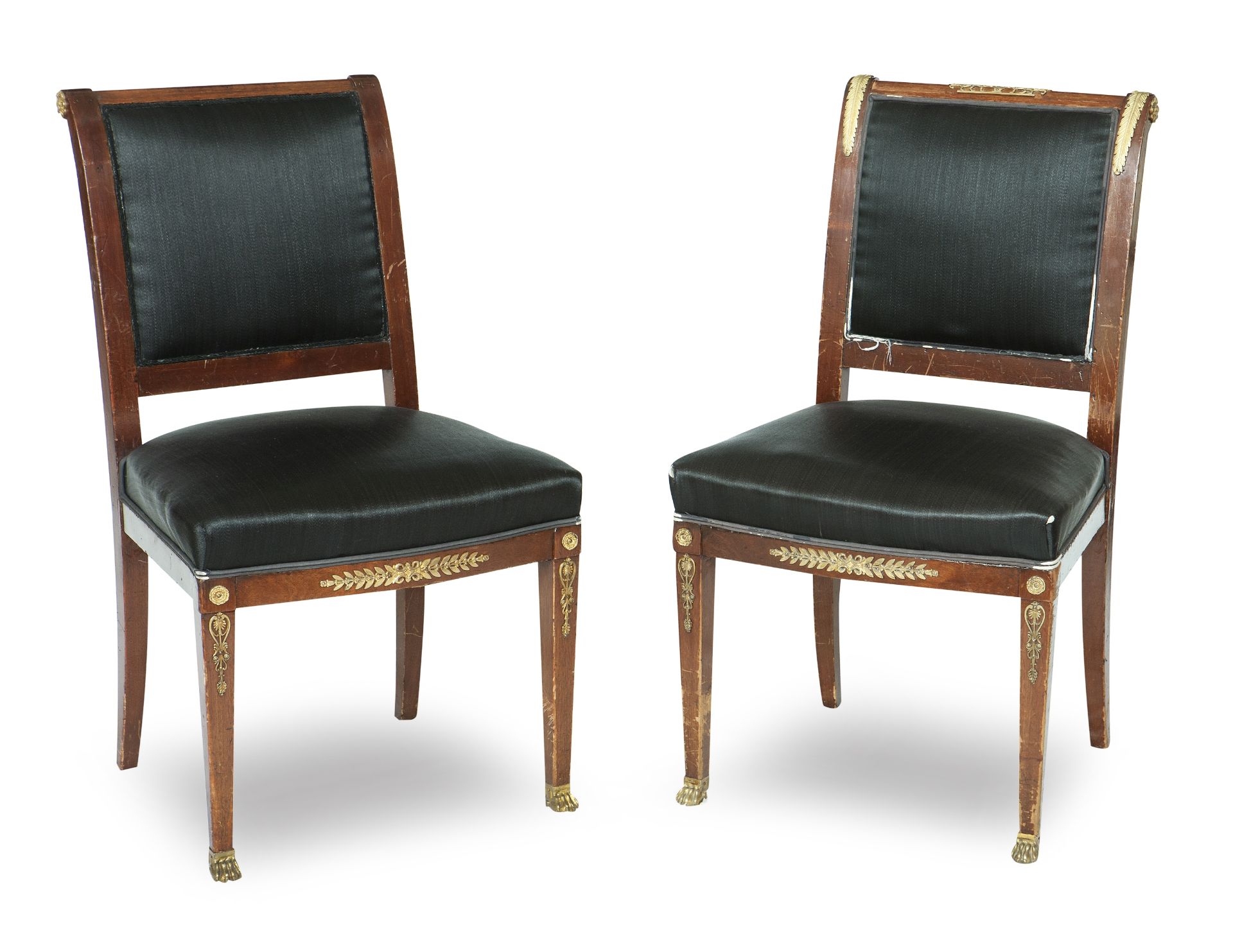A pair of Empire Revival mahogany chairs, late 19th/early 20th century (2)