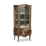 An early 20th century painted vitrine