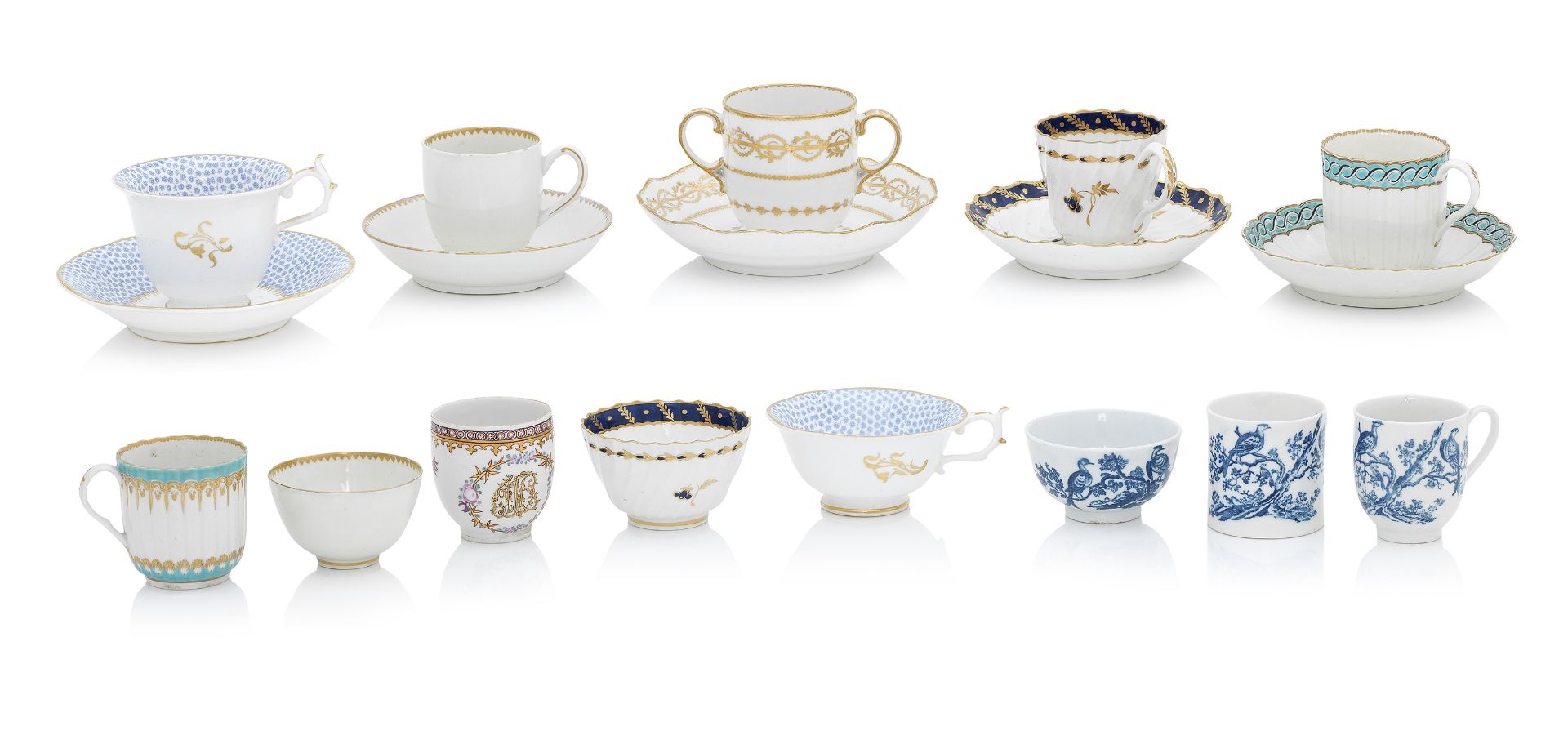 A collection of English teaware Late 18th/19th century