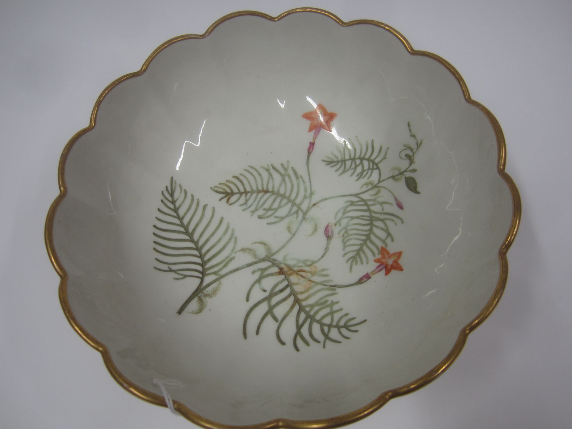 A rare Derby botanical footed bowl Circa 1800 - Bild 2 aus 5