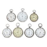 A group of twenty two various 19th & 20th century silver and plated pocket watches