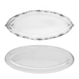 Two 20th century Austro-Hungarian silver platters 800 standard, with maker's marks of C.W and FR ...