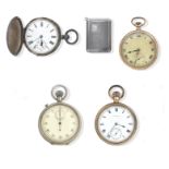 A group of five early 20th century pocket watches