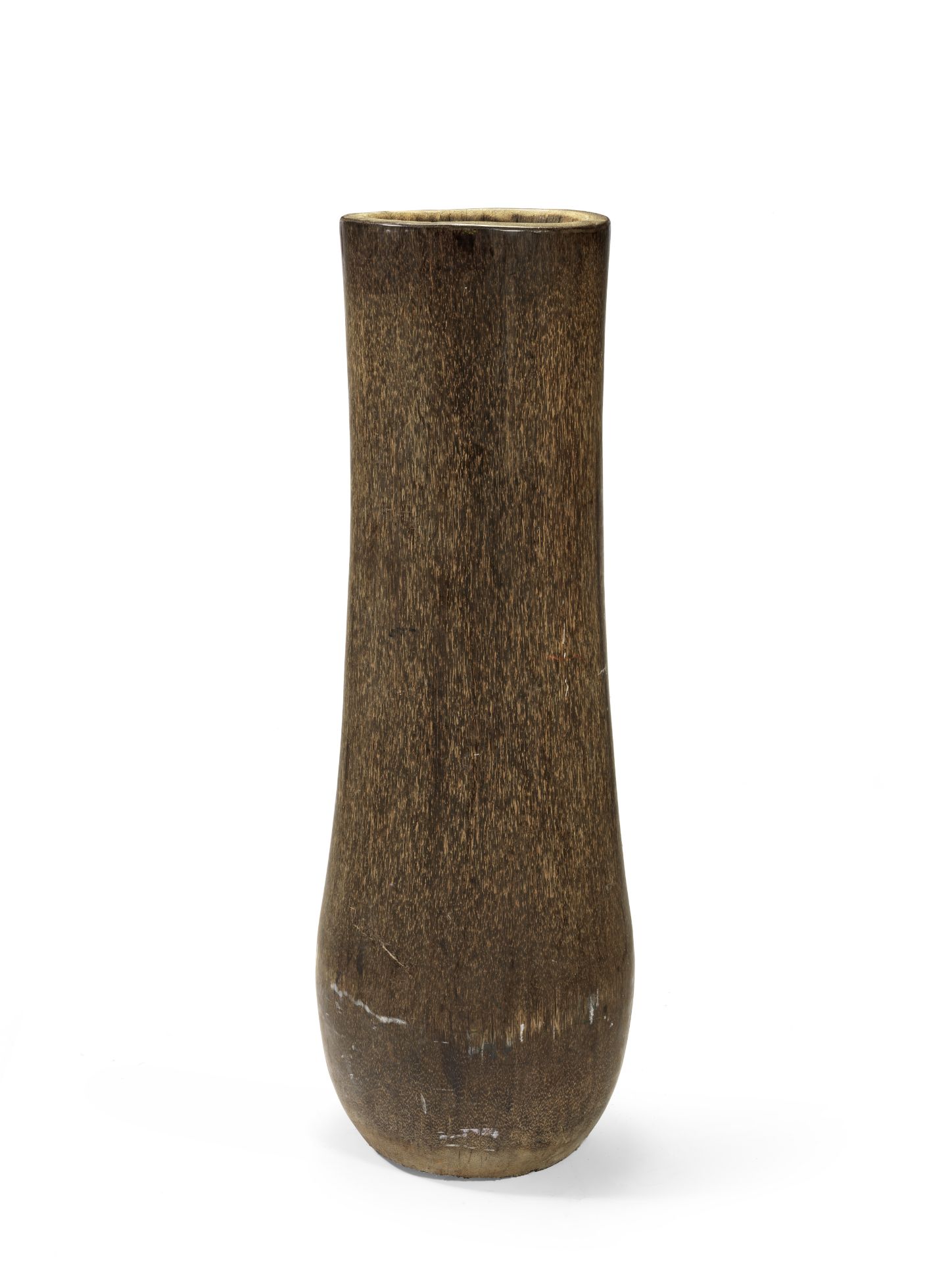 A massive palm wood vase or planter