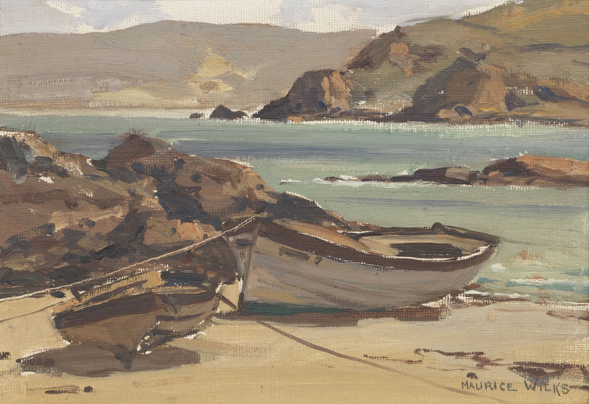 Maurice Canning Wilks R.U.A., A.R.H.A. (Irish, 1910-1984) Rockport, Cushendun (together with ano...