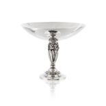 GEORG JENSEN: a Danish silver tazza, designed by Johan Rohde pattern 574C, import marks for Lond...