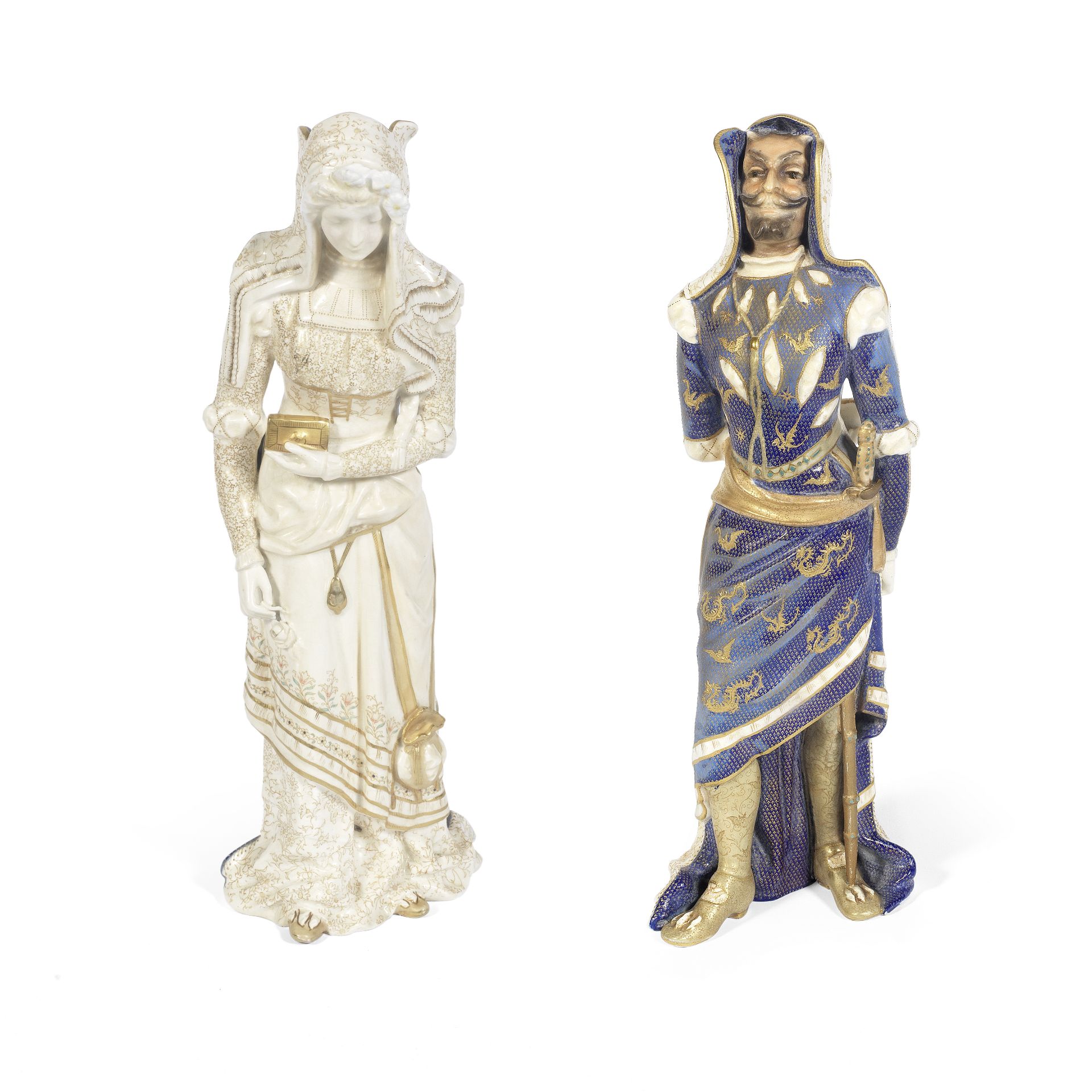 Charles Noke for Royal Doulton 'Mephistopheles & Marguerite': A Rare Double-Sided Exhibition Mode...