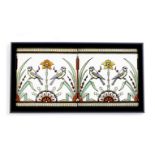 Christopher Dresser (British, 1834-1904) for Mintons China Works Two Framed Ceramic Tiles, circa ...