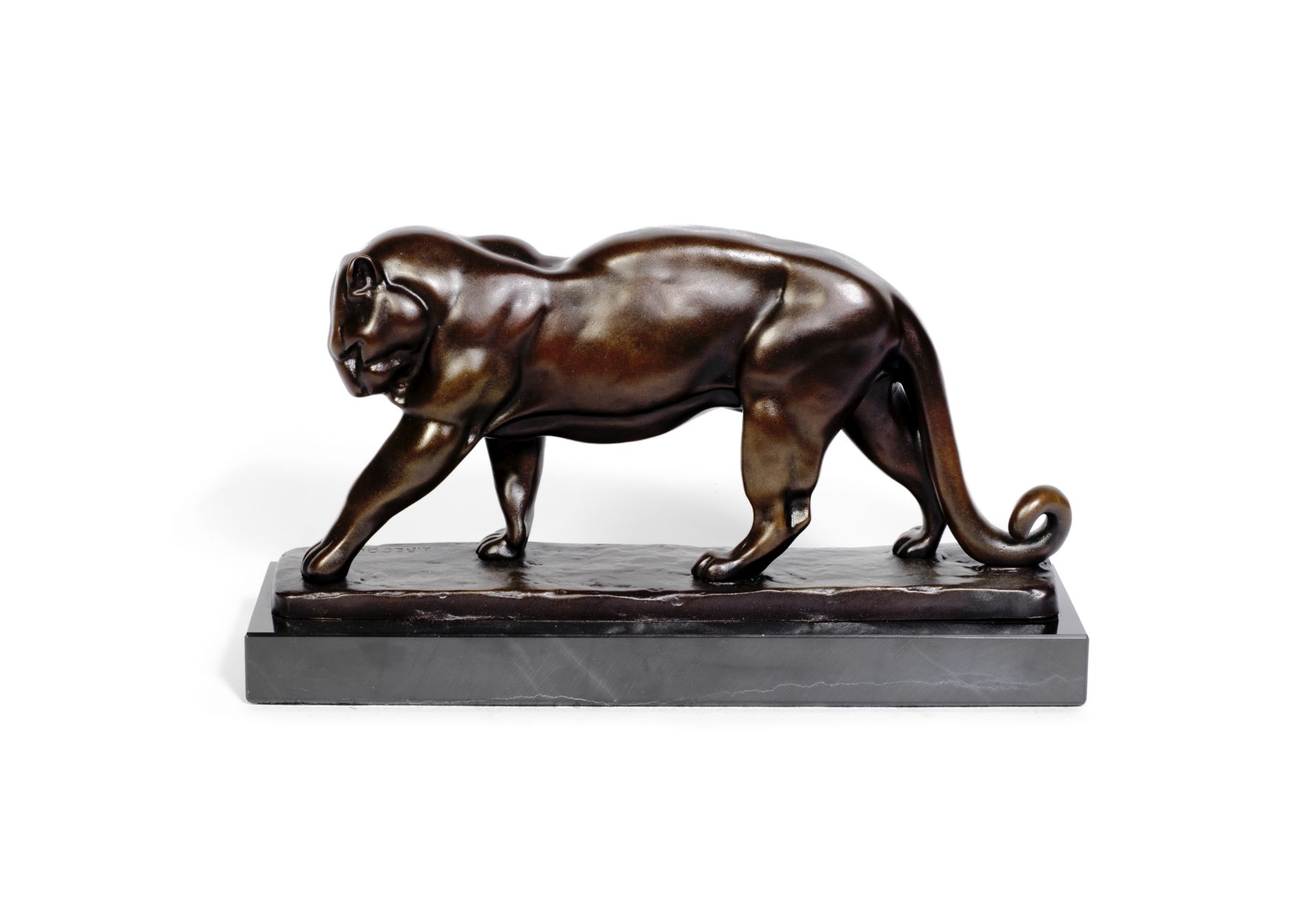 André Vincent Becquerel (French, 1893-1981) An Art Deco Bronze Sculpture of a Panther, circa 1925