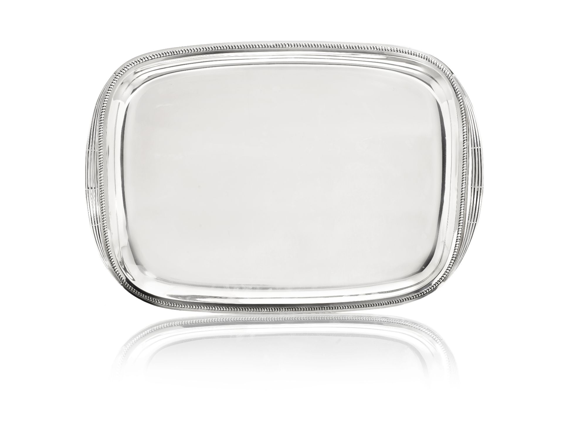 A Danish silver two-handled tray Frantz Hingelberg, stamped 'STERLING DENMARK' circa 1954