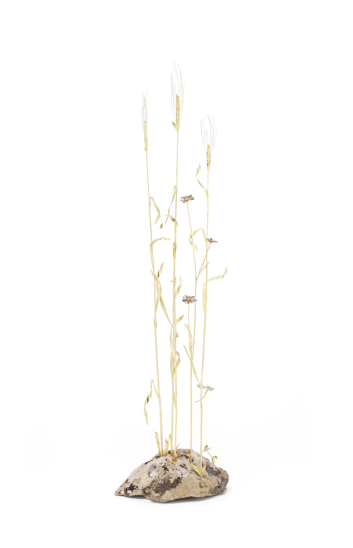 LIN SPROULE: a unique 18 carat vari-coloured gold wheat and flower sculpture London 2019 / 2020