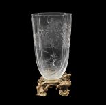 Continental A 'Rock Crystal' Gilt-Bronze Mounted Glass Vase, circa 1880