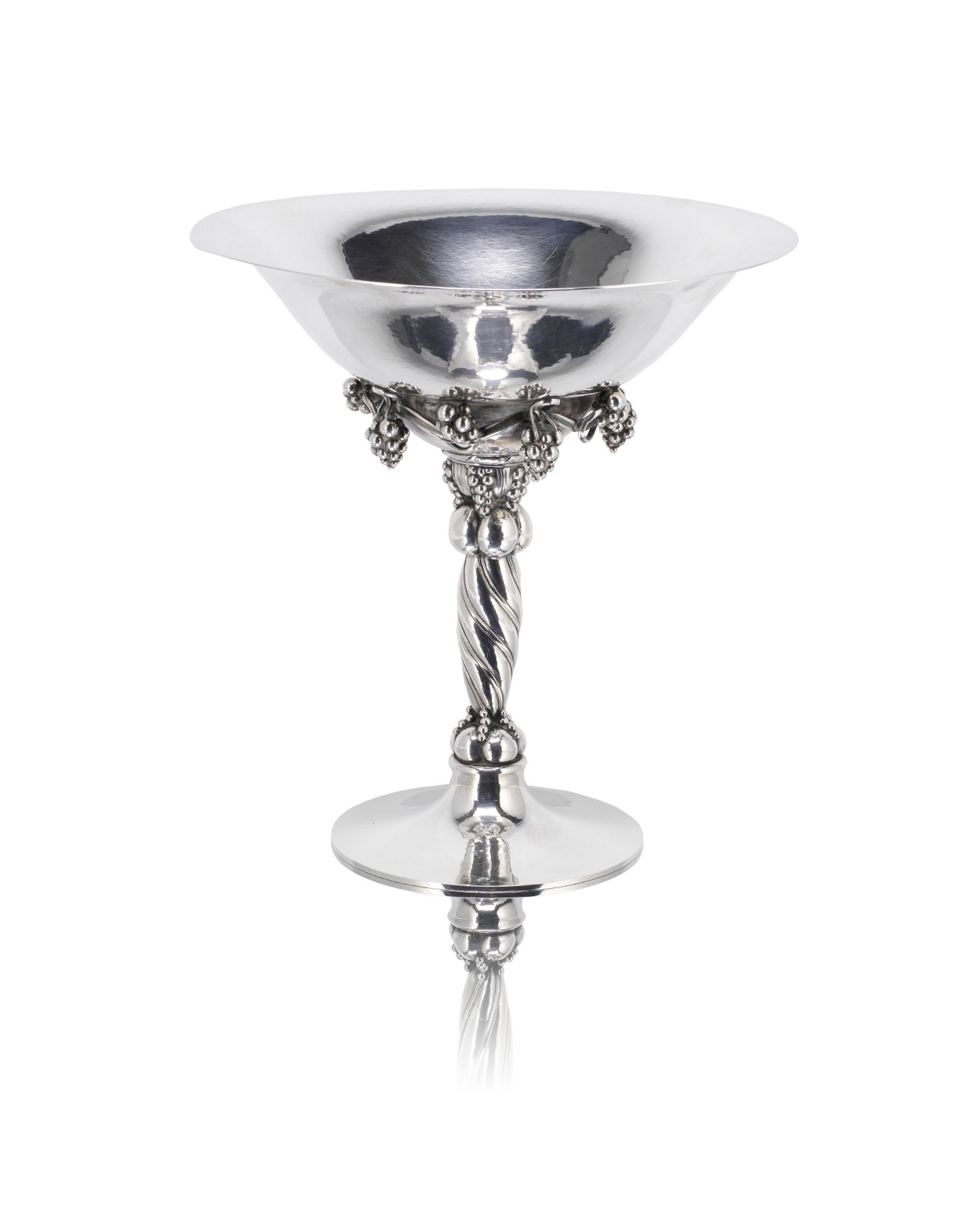 GEORG JENSEN: a Danish silver tazza pattern 264A, post 1945 mark