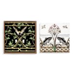 Christopher Dresser (British, 1834-1904) for Mintons China Works Two Ceramic Tiles, circa early 1...