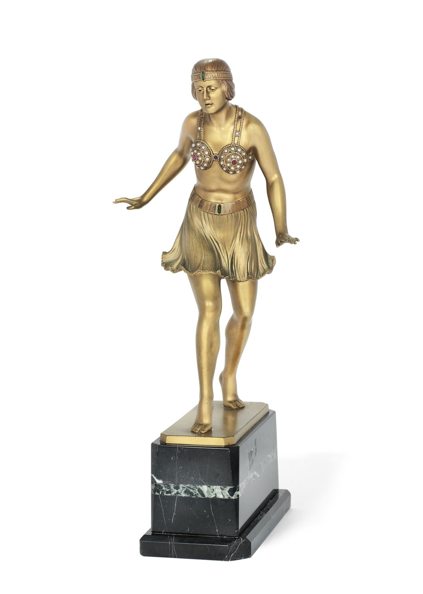H.Reider (German, active early 20th century) 'Charleston Dancer': An Art Deco Gilt-Bronze and 'Je...
