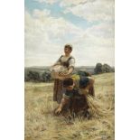 Frederick Morgan, ROI (British, 1847-1927) Gleaners