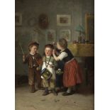 Théophile Emmanuel Duverger (French, 1821-1886) The Drummer Boy; The School Mistress each 33 x 24...