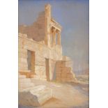 Odysseas Fokas (Greek, 1857-1946) View of the Erectheion 72 x 48.5 cm.