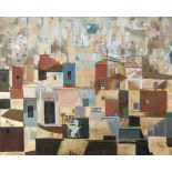 Spyros Vassiliou (Greek, 1902-1985) Golden Athens 120 x 150 cm. (Painted in 1983.)