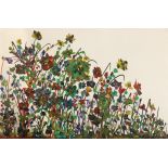 Thanos Tsingos (Greek, 1914-1965) Multicoloured flowers 101 x 150 cm.
