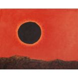 Valerios Caloutsis (Greek, born 1927) Black sun 50 x 64 cm.