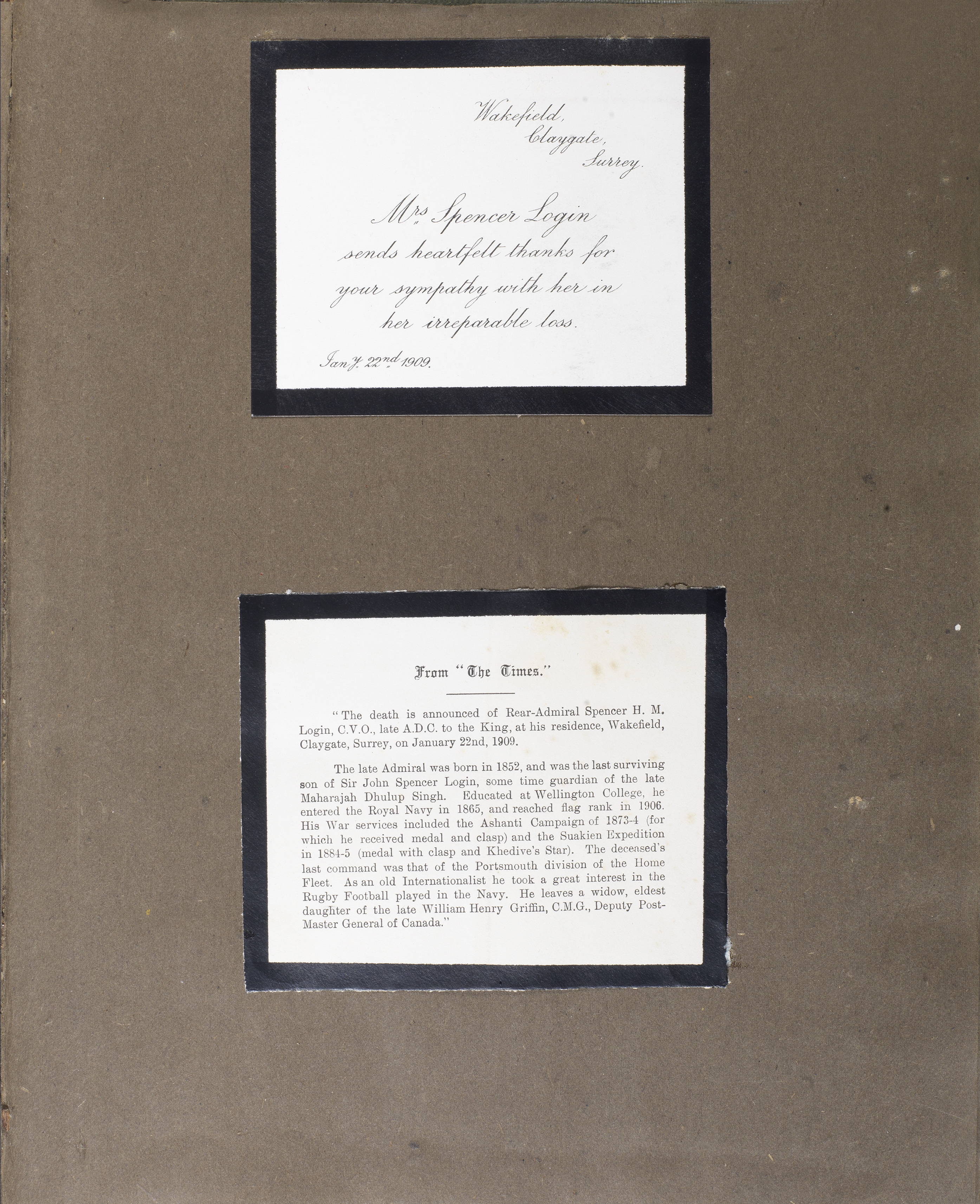 Two Albums From The Login Family Collection The First Belonging To 