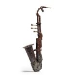 Fíel dos Santos (Mozambican, born 1972) Saxophone 70 x 13 x 37cm (27 9/16 x 5 1/8 x 14 9/16in).
