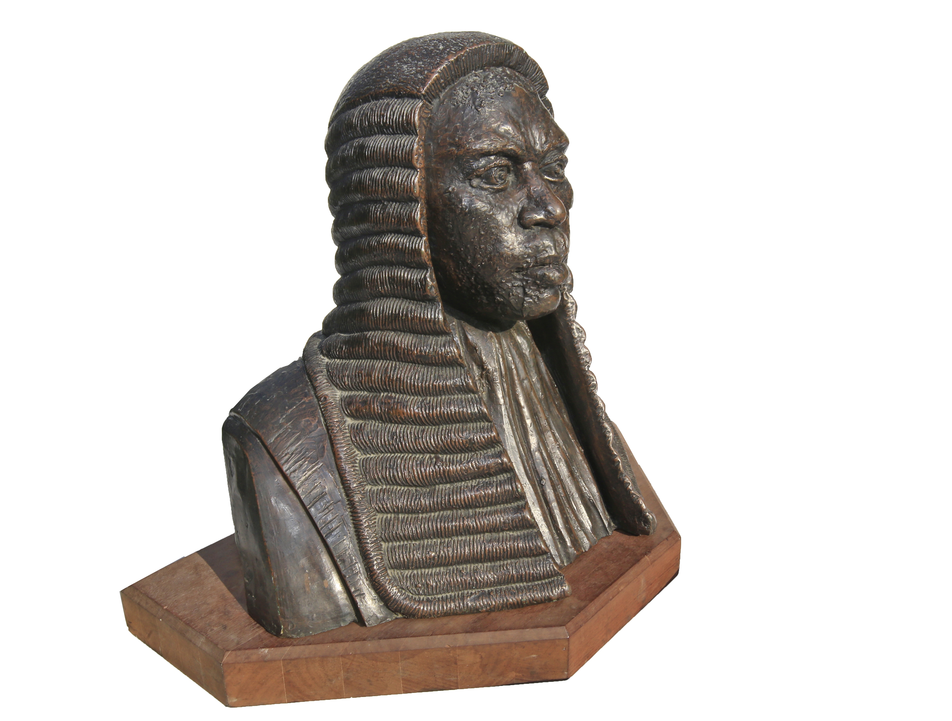 Benedict Chukwukadibia Enwonwu M.B.E (Nigerian, 1917-1994) Bust of Sir Louis Mbanefo 60 x 57 x 36...