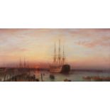 Isaac Walter Jenner (British, 1836-1902) HMS Victory at Portsmouth