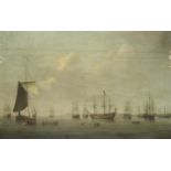 Attributed to Richard Paton (London 1717-1791) The Fleet at anchor, Spithead