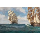 Montague Dawson (British, 1890-1973) Passing ships