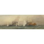 William Lionel Wyllie, R.A. (British, 1851-1931) The Battle of Jutland (together with a hand-writ...