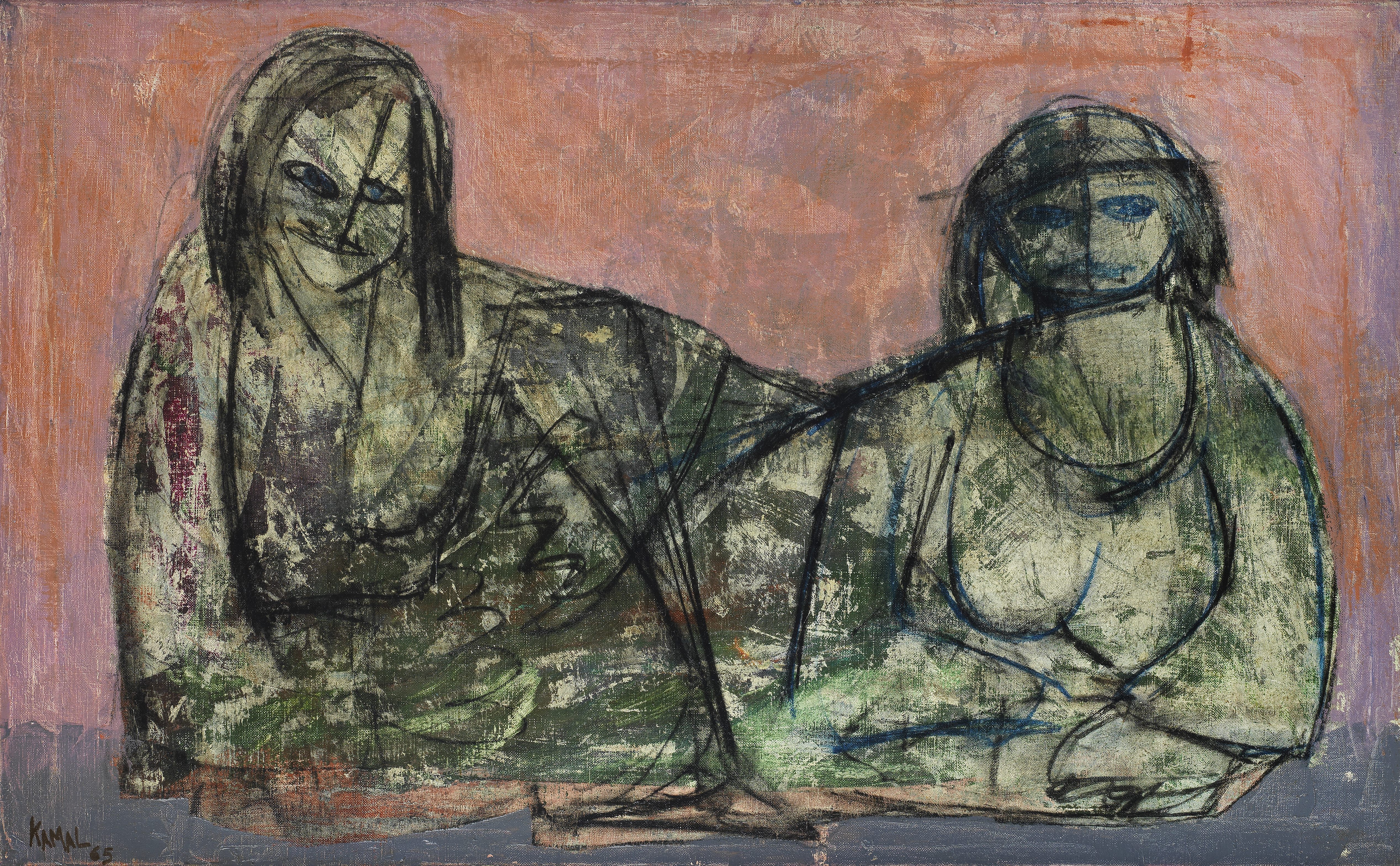 Kamal Youssef (Egypt, 1923-2019) Two Figures