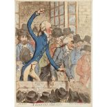 James Gillray (British, 1757-1815) Hackney Meeting Etching with hand-colouring, 1796, on wove, pu...